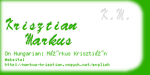 krisztian markus business card